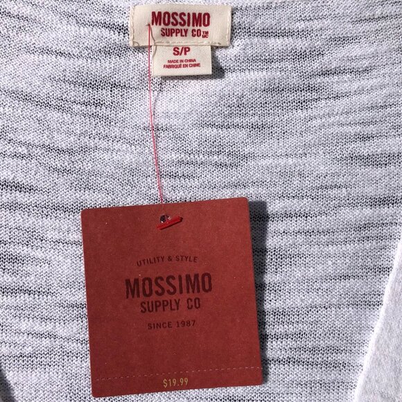 white cotton cardigan women S long sleeve button up pockets Mossimo Supply Co - Picture 4 of 8